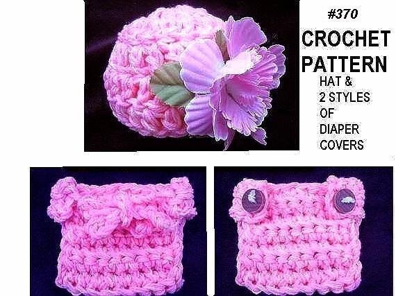 diaper crochet cover newborn easy pattern Unisex, Pattern SPECIAL Crochet Hat SHOP Diaper set, Cover 370. and