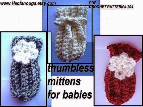 mittens pattern thumbless crochet baby Thumbless 204, For PATTERN mittens num Infants baby MITTENS CROCHET