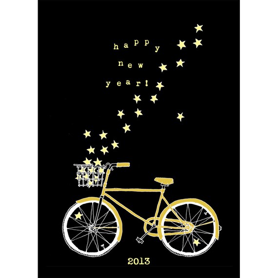 Starlight Bike happy new year card