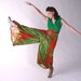 Vintage 1960s Pantsuit // Late 60s Green and Tomato Red Paisley Palazzo Pantsuit