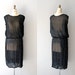 1920s dress / silk beaded 20s dress / Pandora's Box
