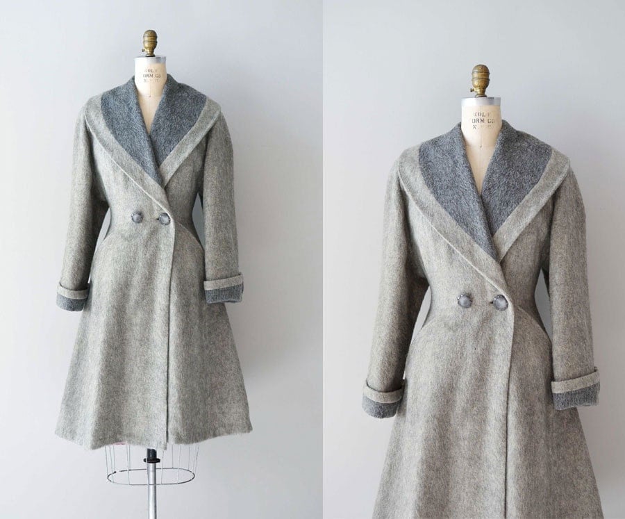 vintage 1940s coat / 40s wool princess coat / Fond Farewell