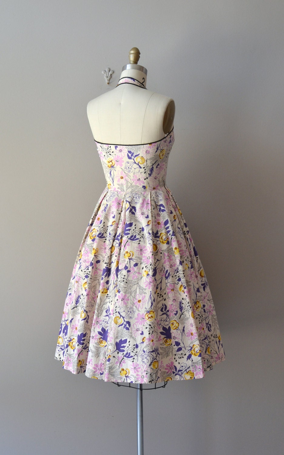 Mayenne Gardens dress vintage 1950s dress cotton 50s