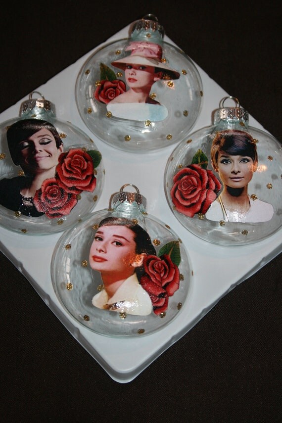 Audrey Hepburn Christmas Ornament 