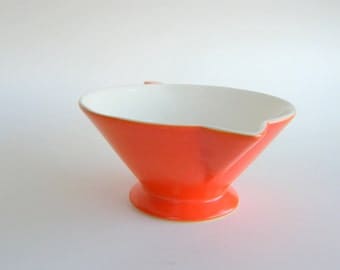 Atomic Art Deco Creamer: Salem Streamline in Mandarin Orange, Multiples Available