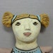Cottage Guardian...Sculptural Wall Tile in Stoneware
