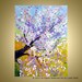Original Modern Large Textured Tree Flowers XXL Painting SPRING Magnolia on 48x36 HUGE canvas by Luiza Vizoli