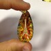 vintage 60s reverse foiled glass Eiffel tower pendant