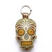 Leather keychain / key ring / bag charm - Sugar skull design