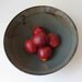 Stoneware Pottery Fruit Bowl - Rustic handmade medium Blue Gray Serving Bowl - 9 cups