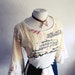 Eco Fashion Yellow Shirt Women's Top Black Upcycled Tunic Floral Print Bohemian Clothing Bell Sleeves Hippie Clothes Large XL 'DELIA'