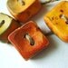 RESERVED FOR TERESA 2 sets of 6 handmade Buttons 'autmn leaves' fall gilded clay bead (023)