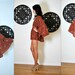 Upcycled Brown & Gold Floral Bohemian Low Back Caftan Top S/M