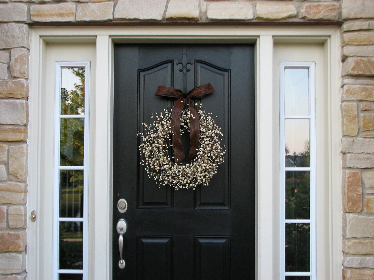 Berry Wreaths Front Door Wreath Chocolate and by twoinspireyou