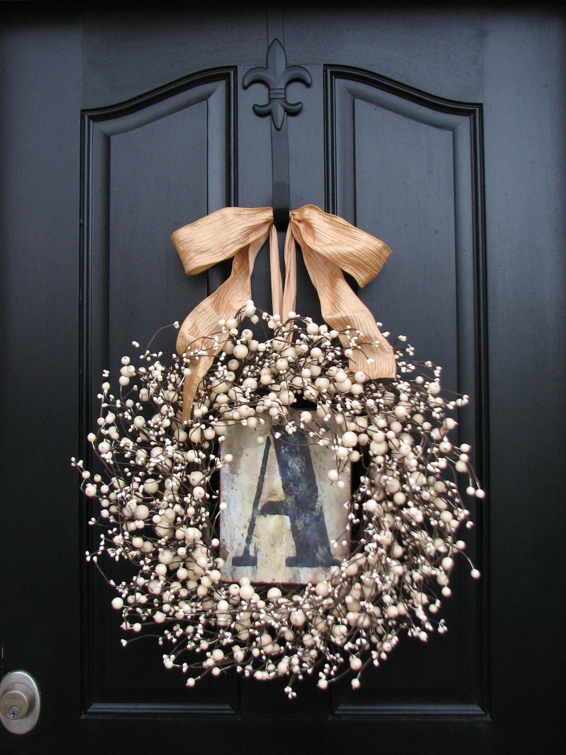 Initial door wreath