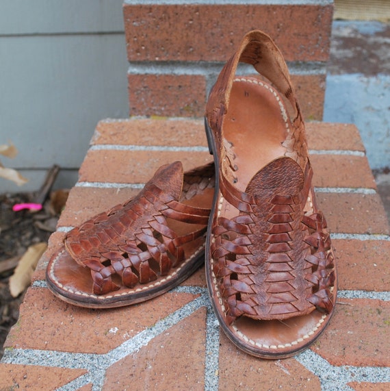 Vintage Classic Woven Leather Huarache Sandals
