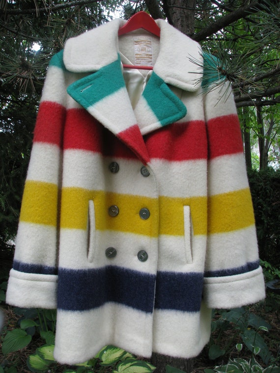 Vintage Hudson's Bay wool point Blanket coat