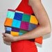 Colorful Patchwork Clutch Purse - A Statement Accessory for Any Outfit