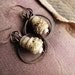 bones of the ancients - artisan made earrings - rustic clay beads - Tibetan bone - tribal style