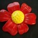 Beautiful RED FLOWER - 3-D Ceramic Mosaic Tile