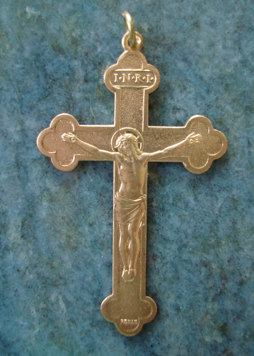 Antique French Vintage Brass Crucifix Cross by fredsprayer on Etsy