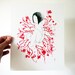 Many Little Wounds 8x10 fine art color print - pencil ink and watercolor drawing of a girl