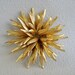 Vintage Gold Urchin Brooch Botanical Spiky Flower Pin