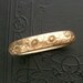 Antique Victorian Bracelet. Floral Clamper. Gold Plated.