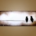 Close - 36 x 12, Original Modern Contemporary Acrylic PAINTING canvas, Heavy Textured Abstract Bird Art by Shanna