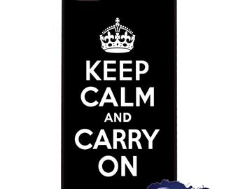 Items similar to Keep Calm and Carry On - Black and White ...