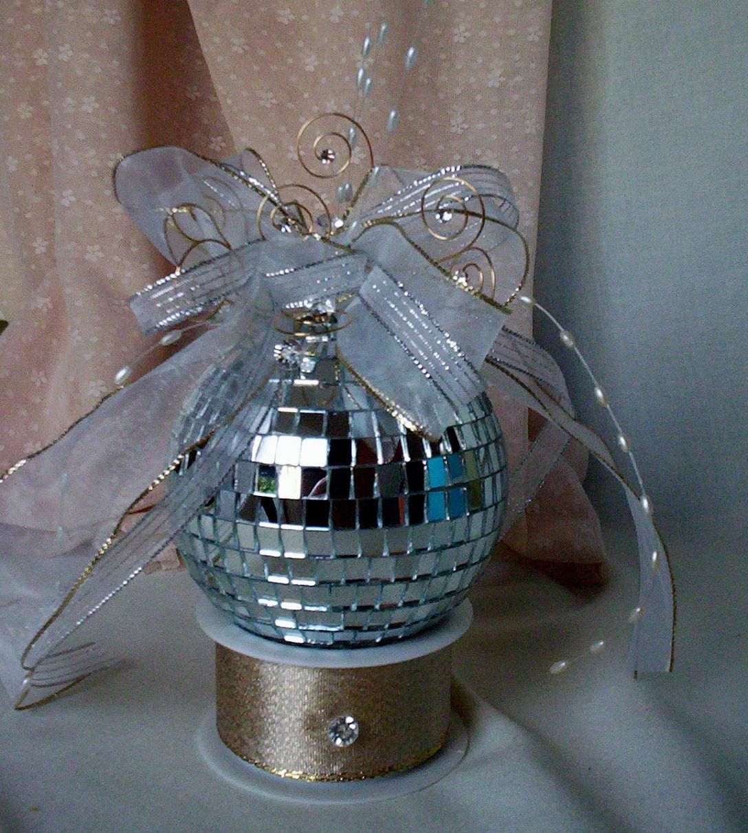 Birthday Mirror Ball Cake Topper Unique Bridal Wedding