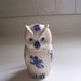Owl Creamer Pitcher Blue and White China Owl