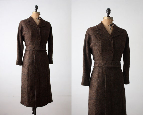 1940's suit cocoa wool suit set