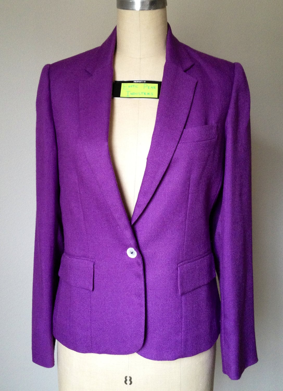 Working Girl Women's Vintage Purple Blazer Suit by EPIVintage