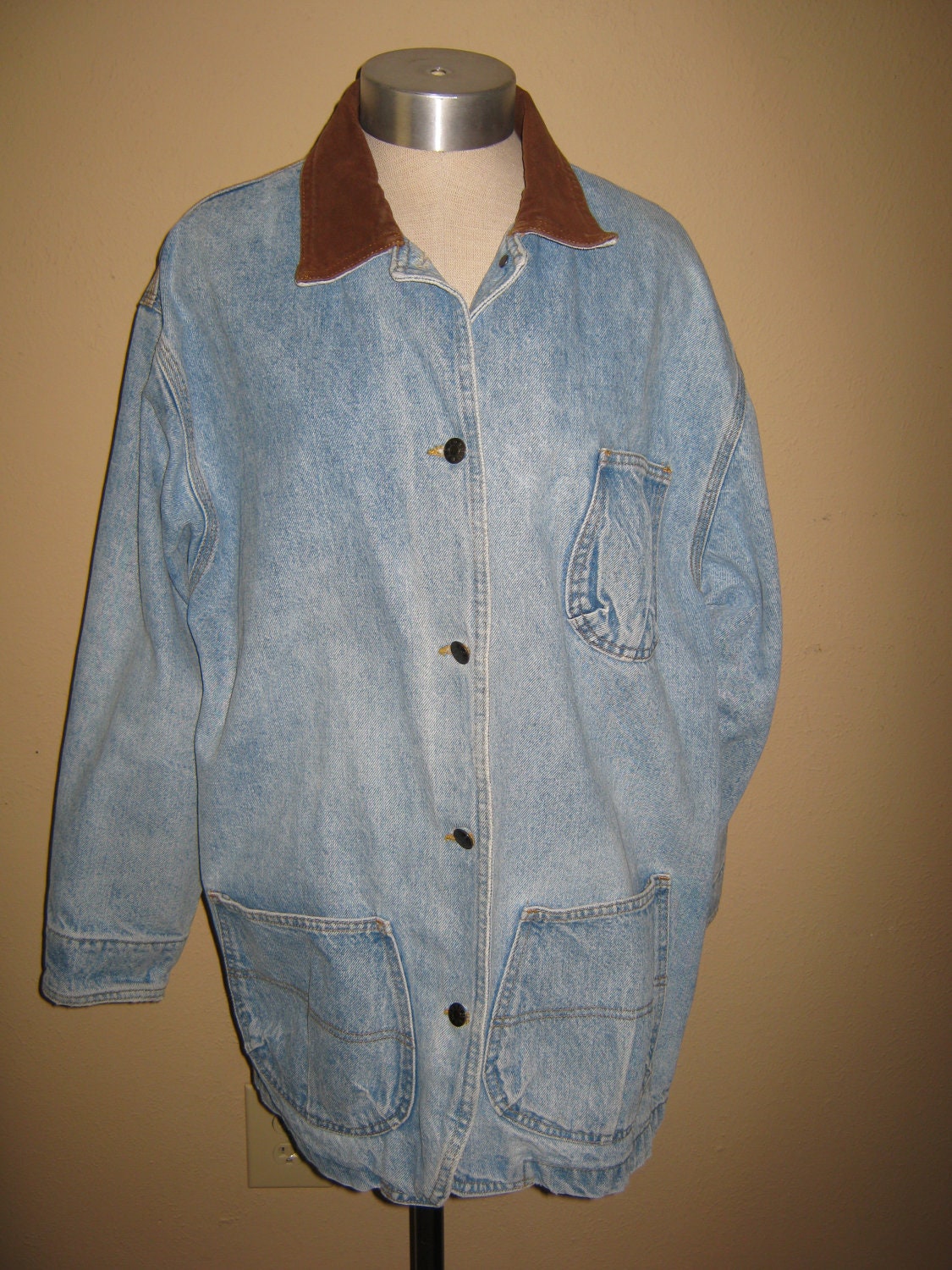 Vintage Denim Barn Jacket Size Large Ladies by TexasTroves on Etsy