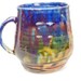 20 oz Mug Purple Blue Ceramic Teacup