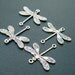 Trinity Brass Dragonfly Connectors in Antique Silver 4 Pieces TB F653 AS