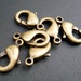 Antiqued Brass Lobster Claw Clasp 10 pieces LCB 902AB