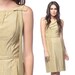 Metallic Gold Dress 50s 60s Party Mini Bow 1950s Wiggle Sheath 1960s Mad Men Cocktail Vintage Boat Neck Formal Dress Extra Small XS