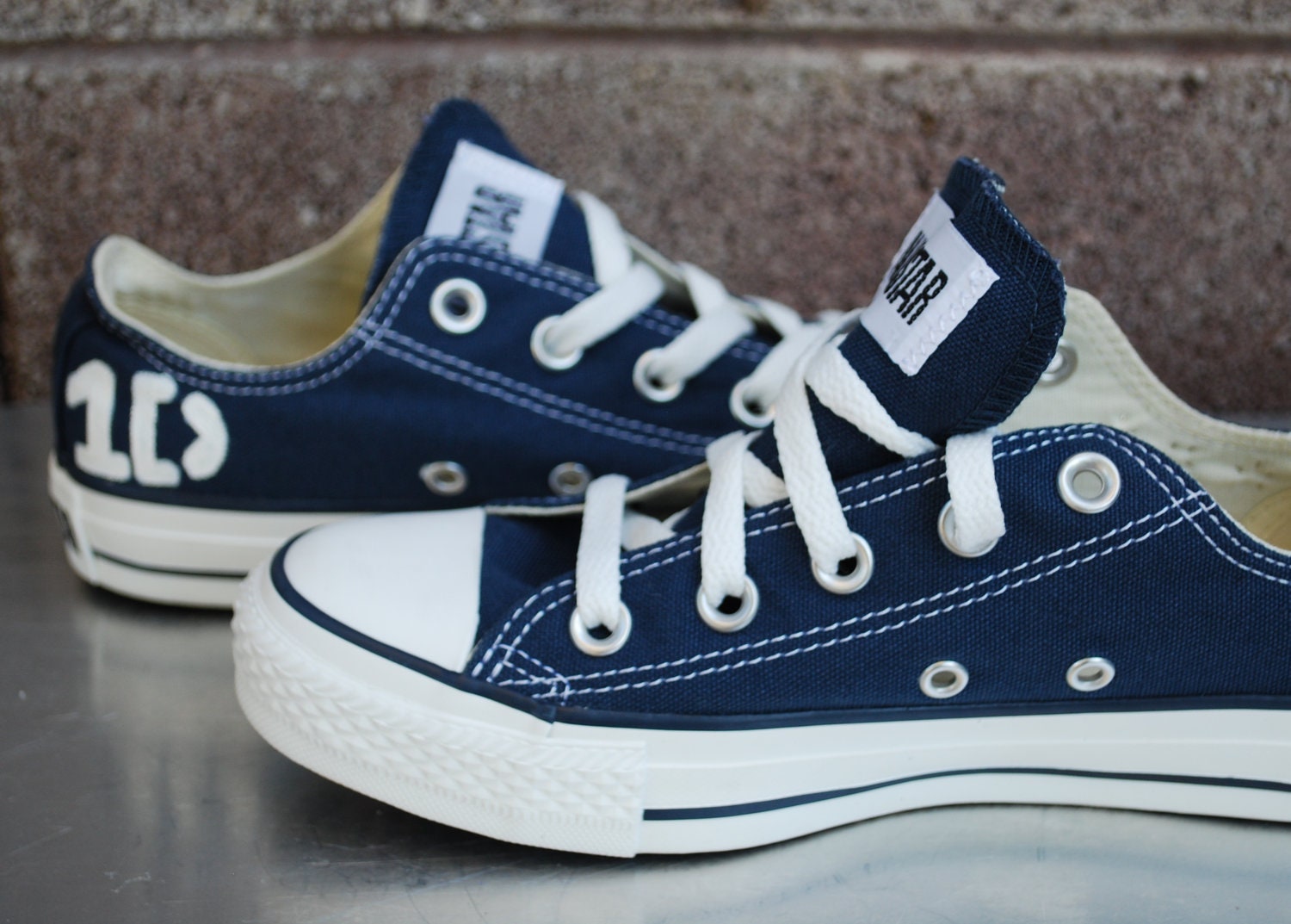 navy blue converse star studded one direction