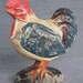 Folk Art Chicken Carved and Painted Wood Just Reduced