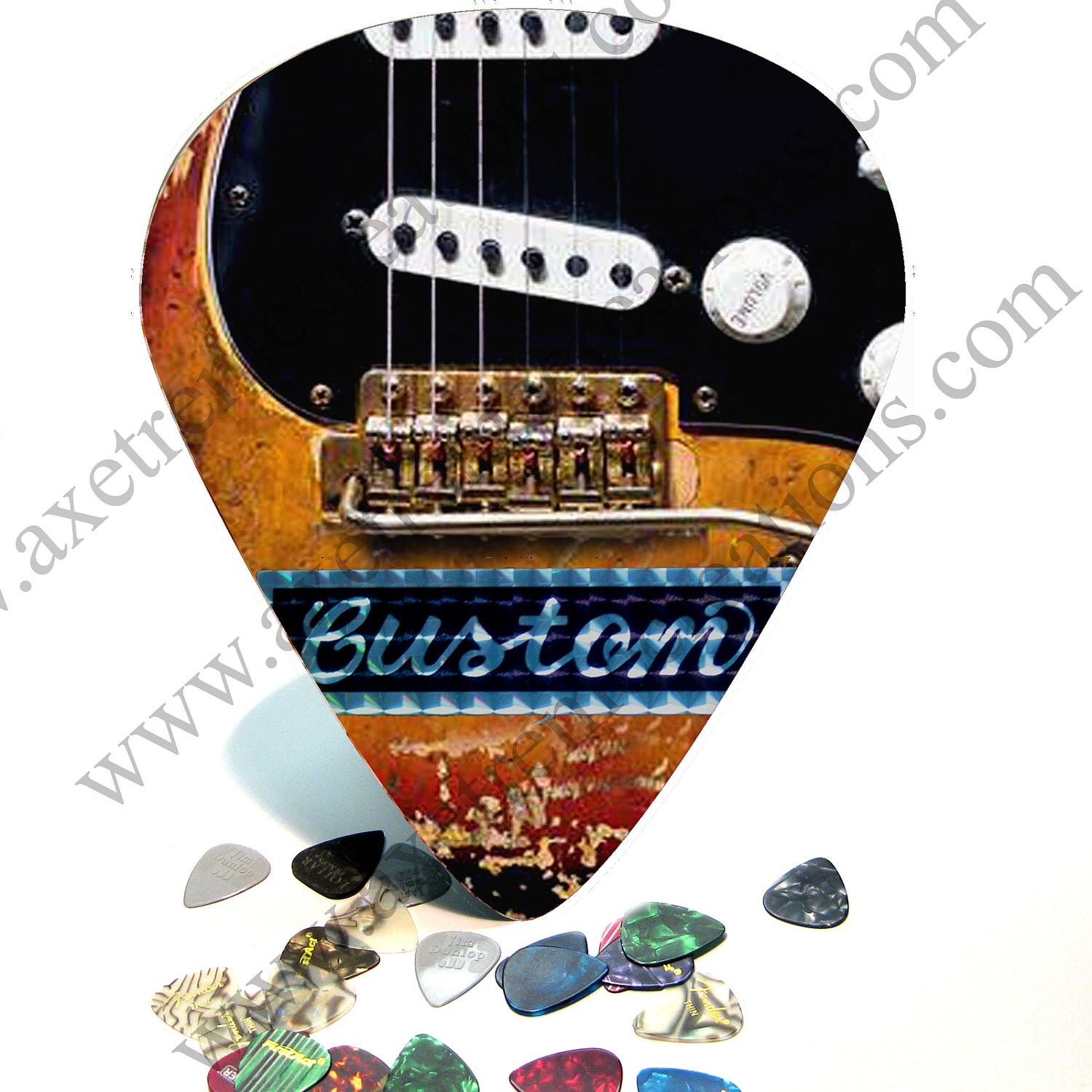 Giant / HUGE Guitar Pick Wall Art SRV Vaughan