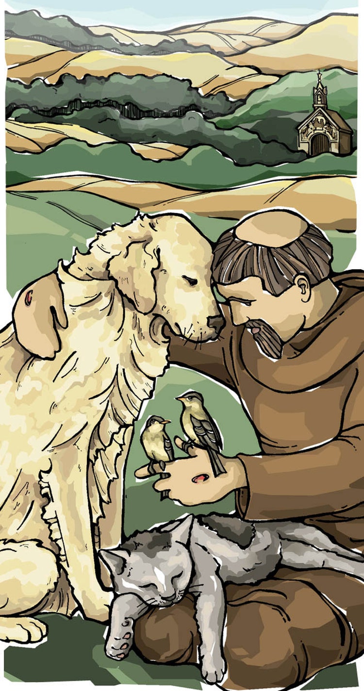 St. Francis of Assisi Prayer Card for Pets by