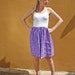 Full Skirt in Lavender Cotton with Elastic Waistband FINAL SALE