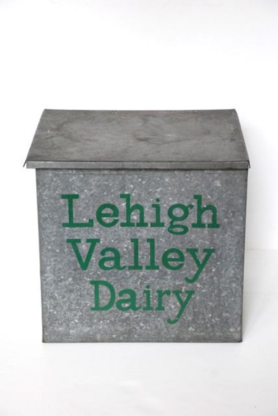 Vintage Metal Milk Box by TheRelicTrail on Etsy