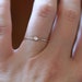 Choose a Stone - Tiny Thread of Silver - Hammered Sterling Silver Stacking Ring with Choice of Faceted Stone - Delicate Birthstone Ring