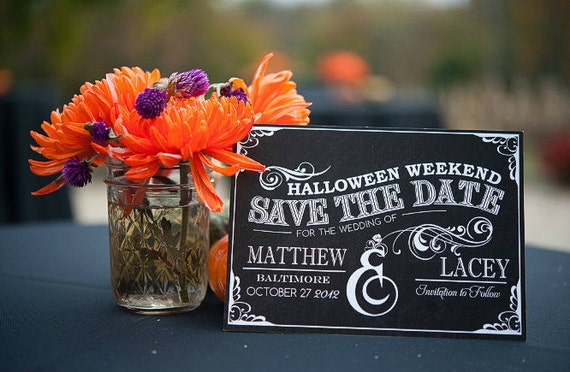 Halloween Weekend - Save the Date - Design only Il_570xn