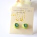 Spring emerald green stud earrings