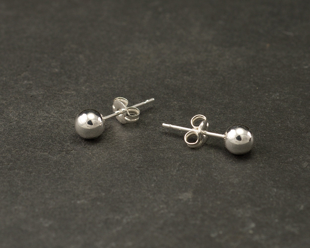 Silver Ball Stud Earrings- Silver Ball Studs- Silver Ball Earrings ...