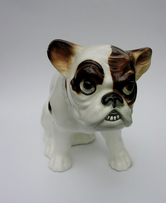 vintage bulldog statue